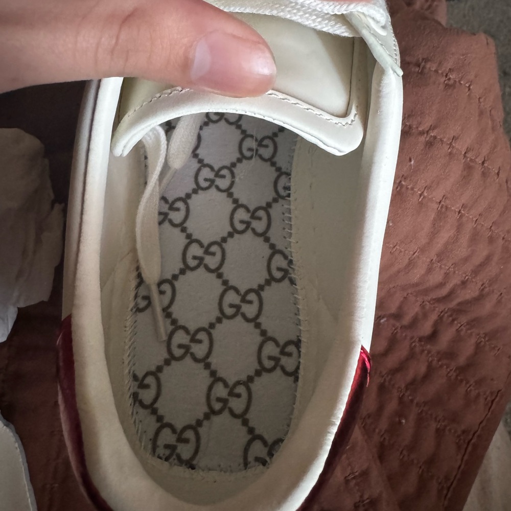 Gucci Ace Small Bee Sneakers Men’s Size 8 Classic Designer Shoes - Picture 10 of 17